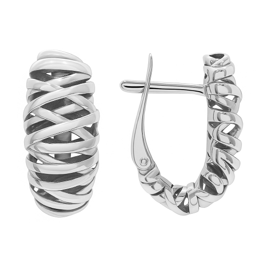 Серьги из серебра с бриллиантами