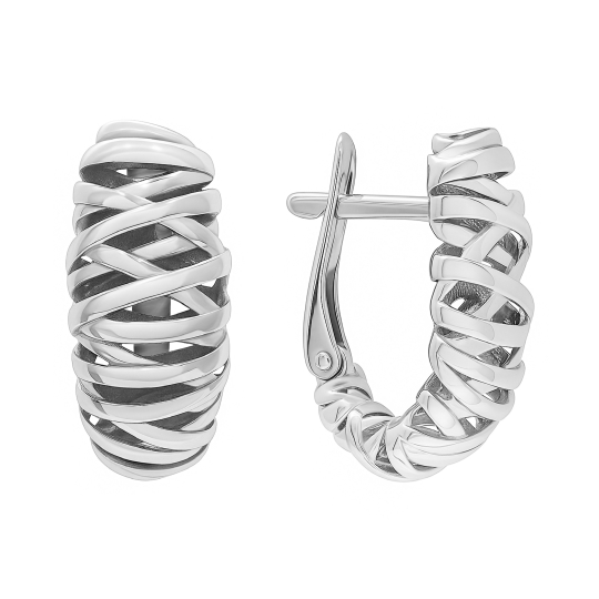 Серьги из серебра с бриллиантами