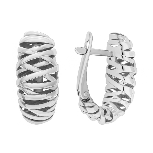 Серьги из серебра с бриллиантами