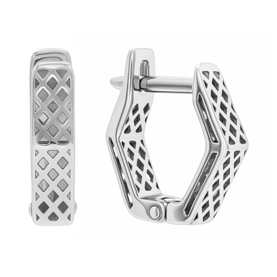 Серьги из серебра с фианитами