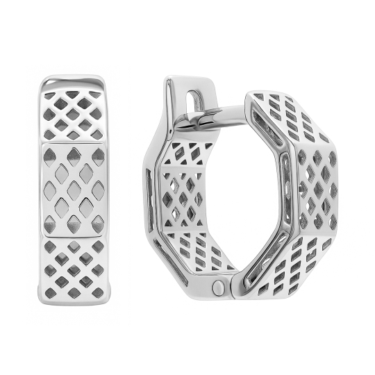 Серьги из серебра с бриллиантами