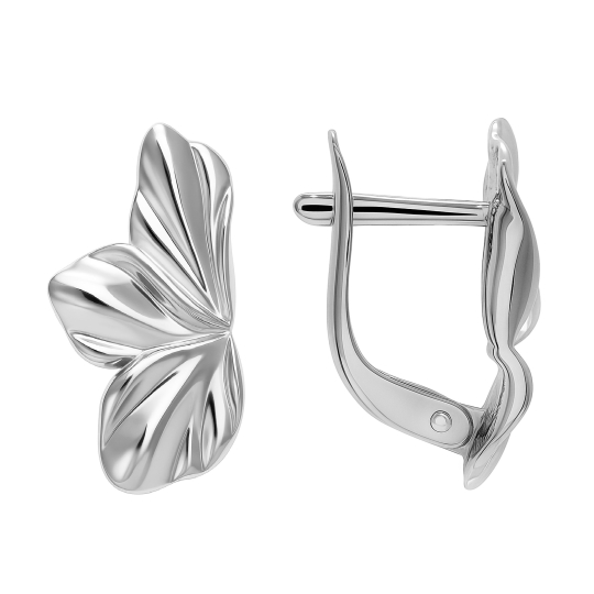Серьги из серебра с фианитами