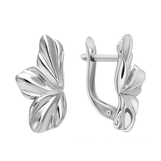 Серьги из серебра с фианитами