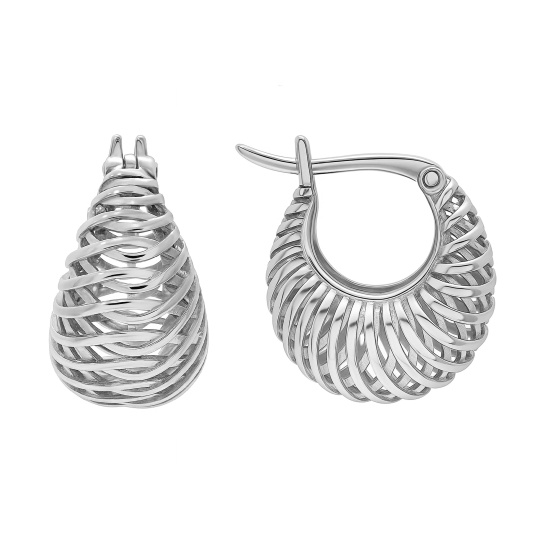 Серьги из серебра с ювелирными кристаллами