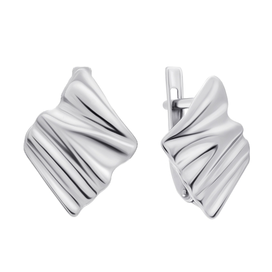 Серьги из серебра с фианитами