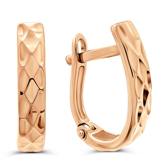 Серьги из золота с фианитами