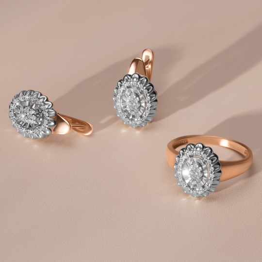 Кольцо из золота с бриллиантом 0,5 ct