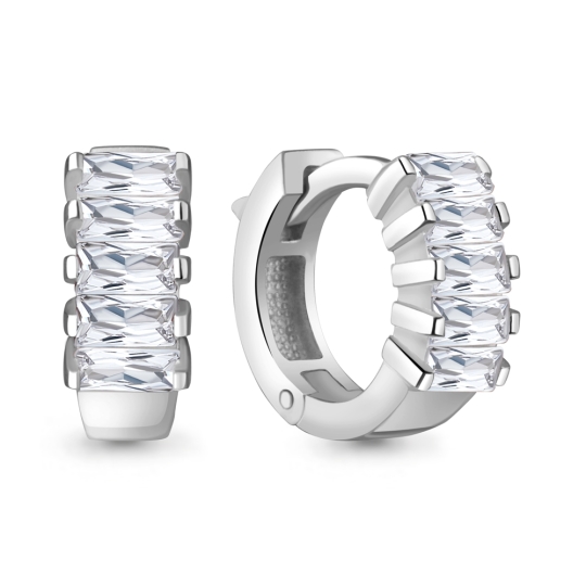 Серьги из серебра с агатами