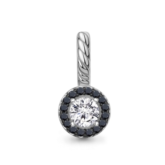 Серьги из серебра с фианитами 