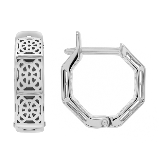 Серьги из серебра с бриллиантами