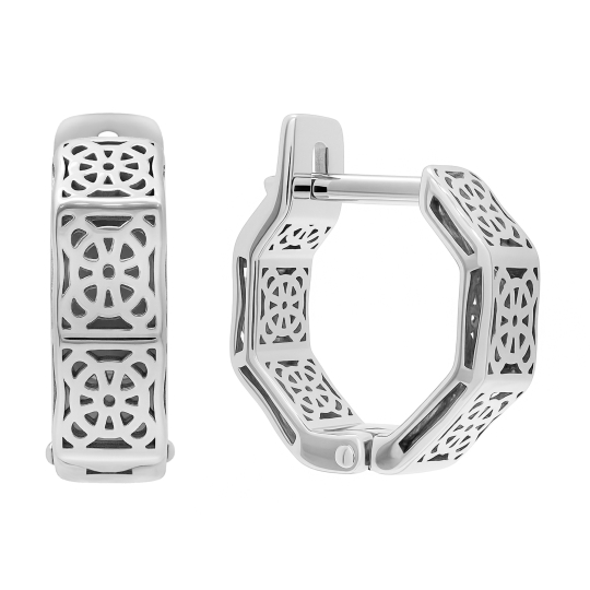 Серьги из серебра с бриллиантами