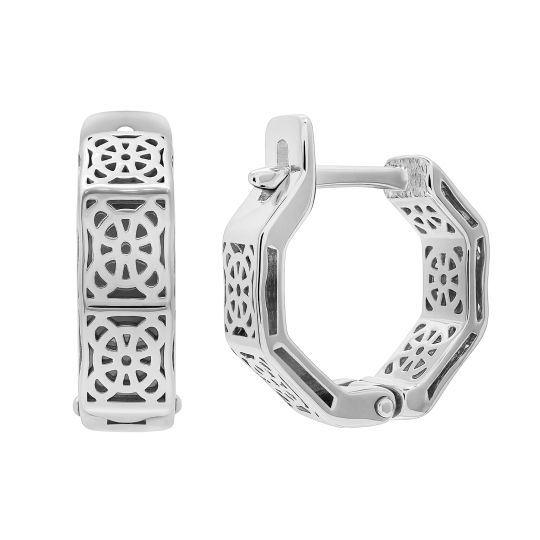 Серьги из серебра с бриллиантами