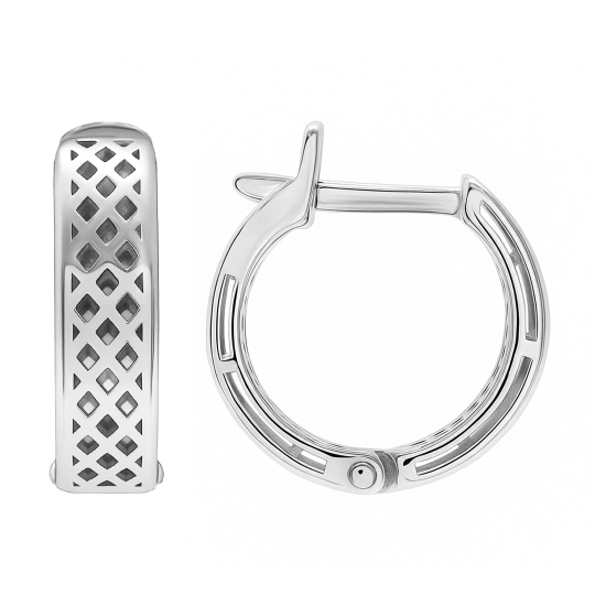 Серьги из серебра с фианитами