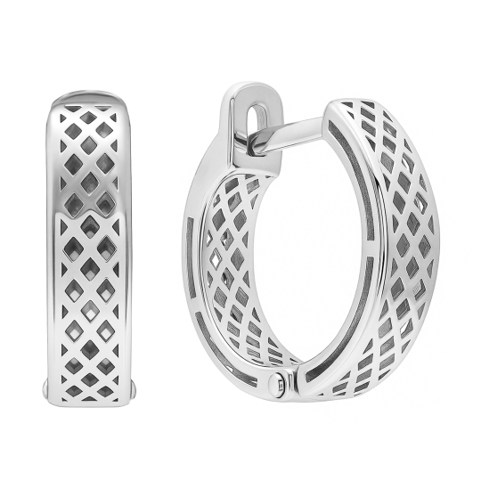 Серьги из серебра с фианитами