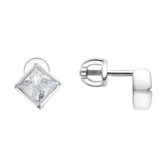 Серьги из серебрас эмалью