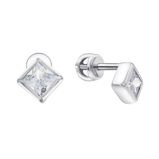 Серьги из серебрас эмалью