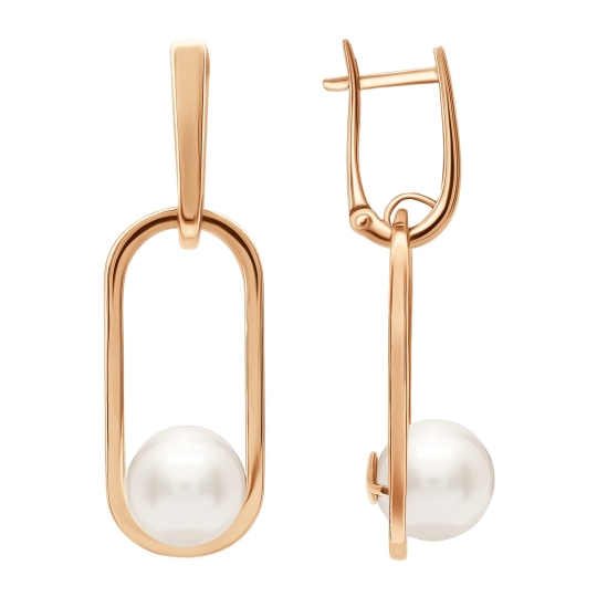 Серьги из золота с бриллиантами и изумрудами