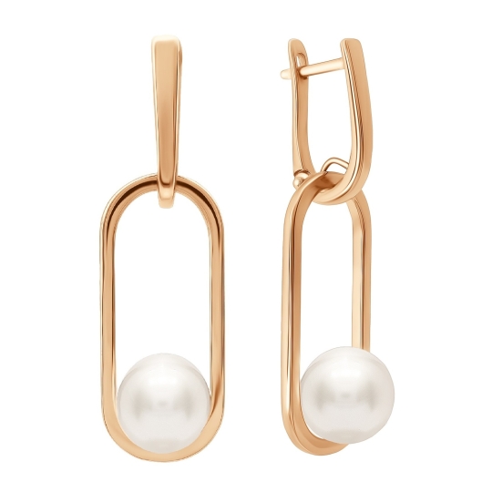 Серьги из золота с бриллиантами и изумрудами