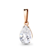 Подвеска из серебра с позолотой и фианитами