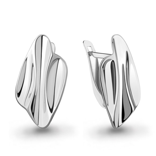 Серьги-кольца из серебра