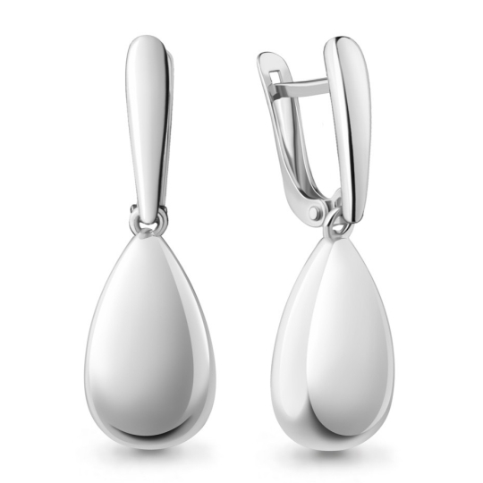 Серьги из серебра с фианитами