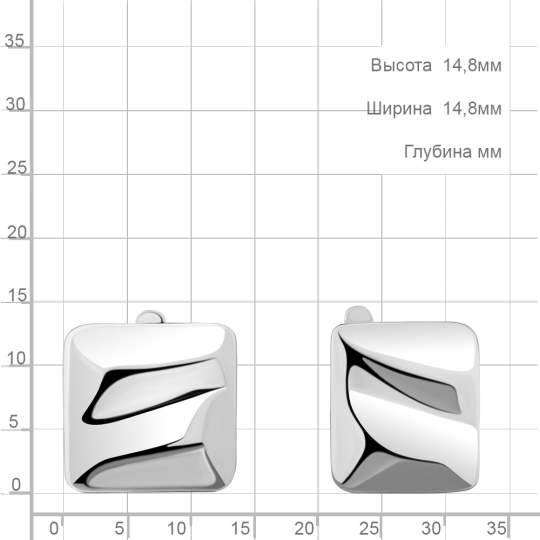 Серьги из серебра с хризолитами и фианитами