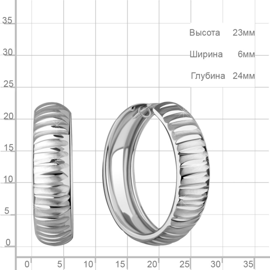 Серьги из серебра с ювелирными кристаллами и фианитами