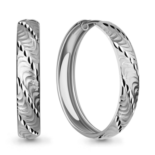 Одиночная серьга из серебра с фианитами