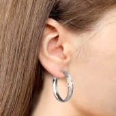 Серьги-конго из серебра