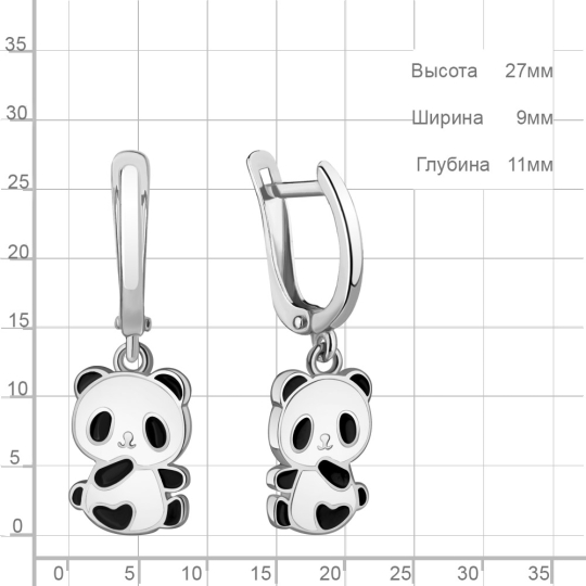 Серьги из серебра
