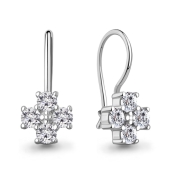 Серьги из серебра с фанитами