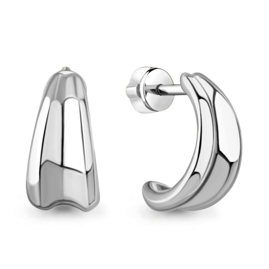 Серьги из серебра с ювелирными кристаллами