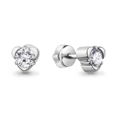 Серьги из серебра с фиантами
