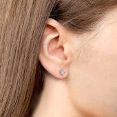 Серьги из серебра с фиантами
