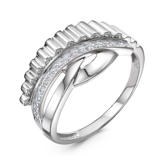 Серьги из серебра с фианитами