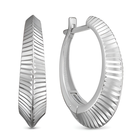 Серьги из серебра с фианитами