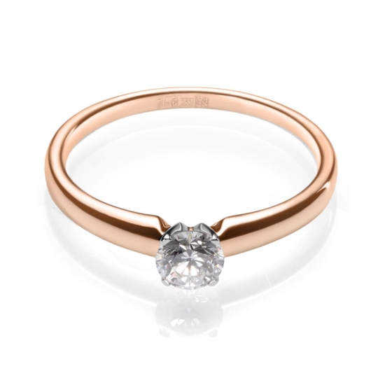 Кольцо из золота с фианитами