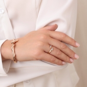 Браслет из золота с фианитами 