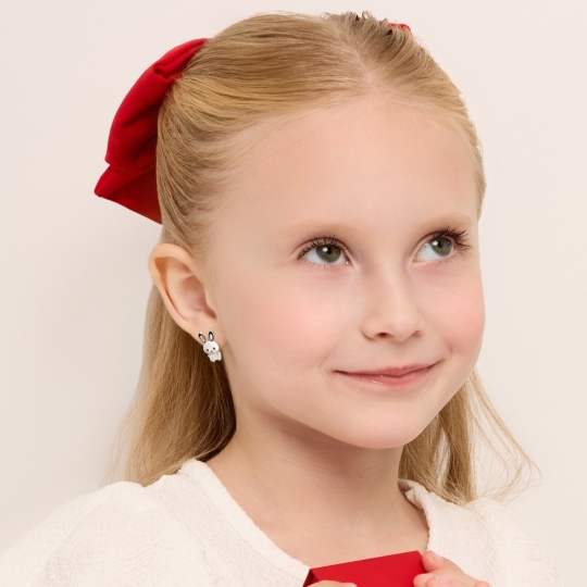 Одиночная серьга из серебра