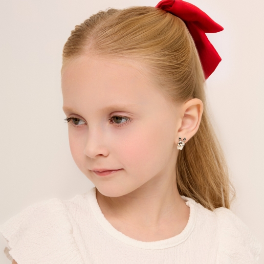 Серьги из серебра с эмалью