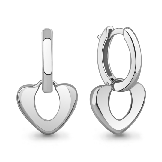 Одиночная серьга из серебра