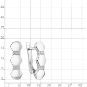 Серьги из серебра с фианитами