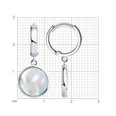 Серьги из серебра с перламутром