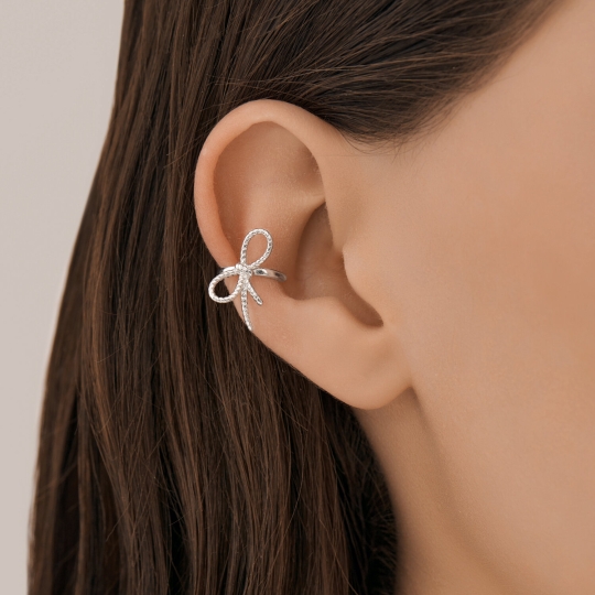 Серьга - кафф из серебра
