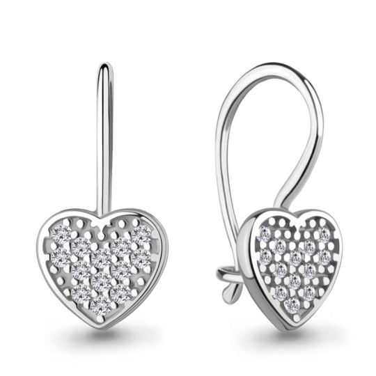 Серьги из серебра с позолотой и малахитом