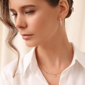 Серьги из золота с фианитами