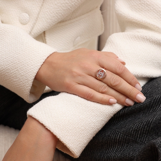 Серьги из золота с фианитами