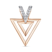 Подвеска из золота с фианитами