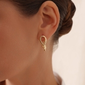 Серьги из лимонного золота