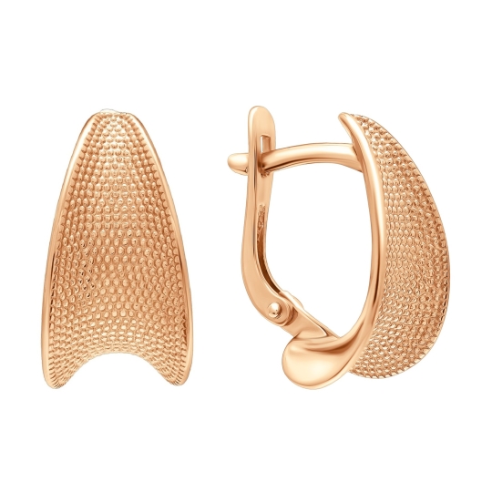 Серьги из золота с сапфировыми корундами и фианитами